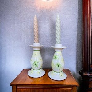 Vintage Handpainted Candle Holders
